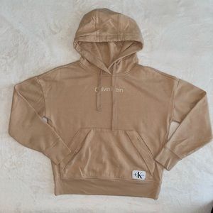 Calvin Klein Jeans Women’s Tan Hoodie Size Medium